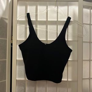 Black Athletic Crop Top